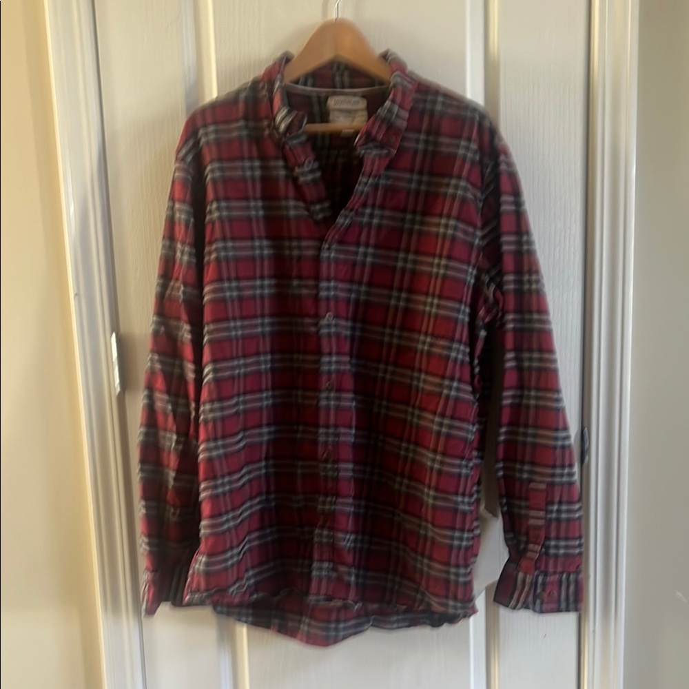 Men's Red Plaid Flannel Shirt